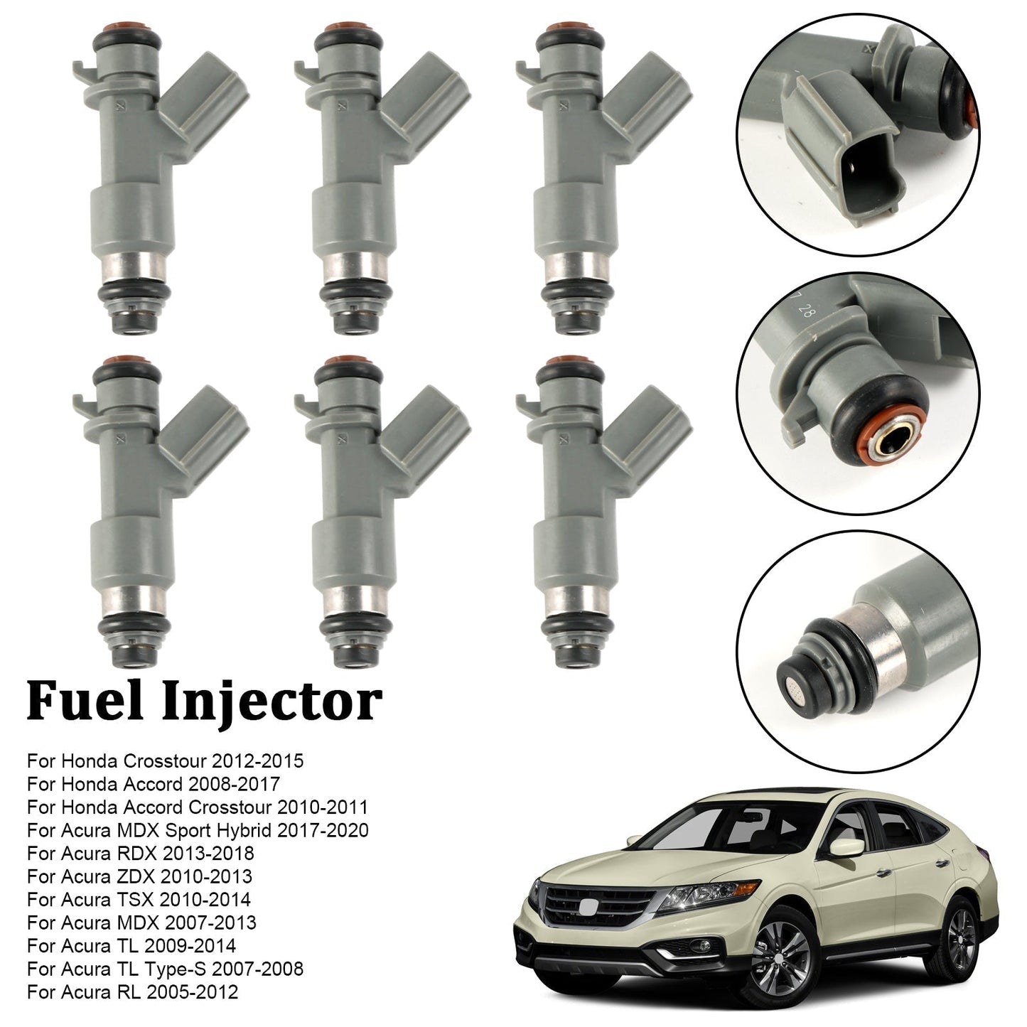 2010-2013 Acura ZDX Fuel Injector 16450-R70-A01 16450-R71-L06