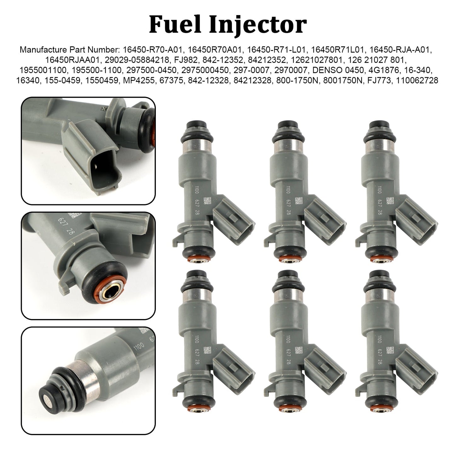2010-2013 Acura ZDX Fuel Injector 16450-R70-A01 16450-R71-L06