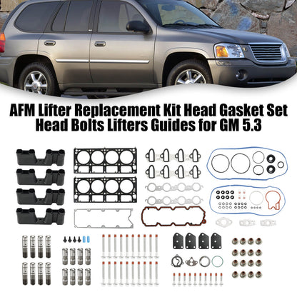 2007-2014 Chevy t Suburban 1500 5.3L 5328CC AFM Lifter Replacement Kit Head Gasket Set Head Bolts Lifters Guides