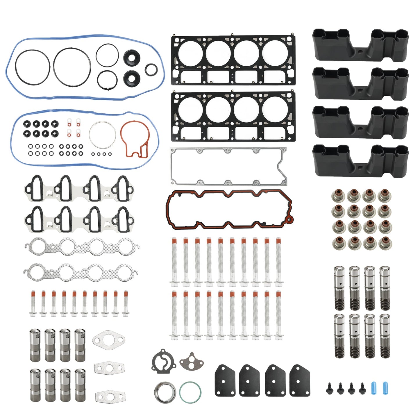 2007-2013 Chevy Avalanche 5.3L 5328CC Valve AFM Lifter Replacement Kit Head Gasket Set Head Bolts Lifters Guides