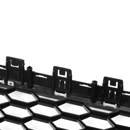 Audi A6 A6 Sline S6 C7 2015-2018 RS6 Quattro Style Black Grill Honeycomb Mesh Front Bumper Grille With Black Ring Emblem