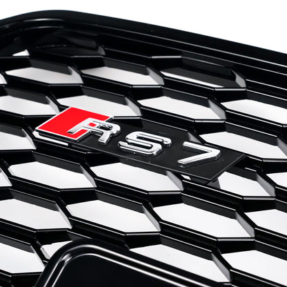 Audi A7 S7 2010-2015 Grill Replacement RS7 Style Honeycomb Sport Mesh Hex Black Grille