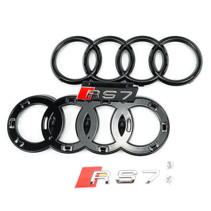 Audi A7 S7 2010-2015 Grill Replacement RS7 Style Honeycomb Sport Mesh Hex Black Grille