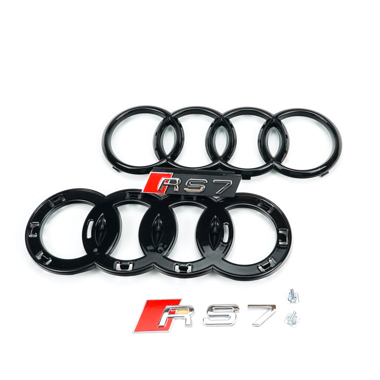 RS7 Style Black Honeycomb Grille for 2010-2015 Audi A7 S7 Sport Mesh Hex Grill Replacement