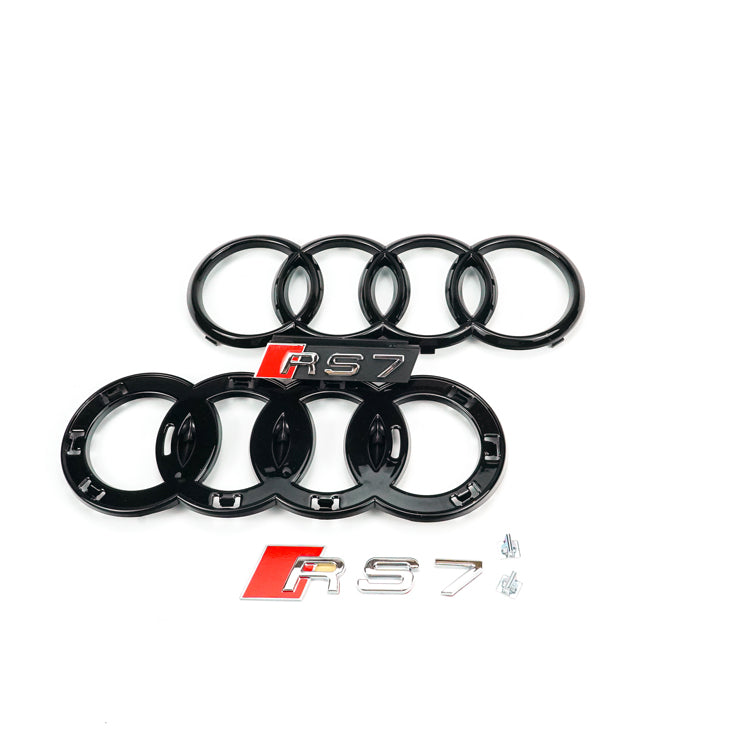 RS7 Style Black Honeycomb Grille for 2010-2015 Audi A7 S7 Sport Mesh Hex Grill Replacement