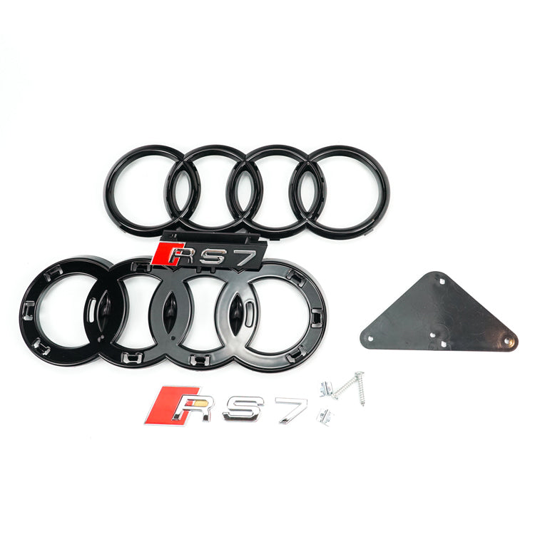 RS7 Style Black Honeycomb Grille for 2010-2015 Audi A7 S7 Sport Mesh Hex Grill Replacement