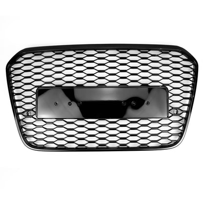 2012-2015 Audi A6 C7/S6 pre-facelift RS6 Style Honeycomb Front Bumper Grille Blcak Grill