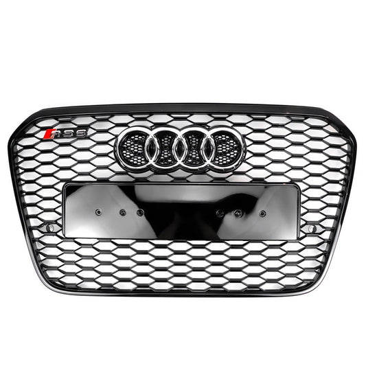 2012-2015 Audi A6 C7 / S6 pre-facelift RS6 Style Honeycomb Front Bumper Grille Blcak Grill