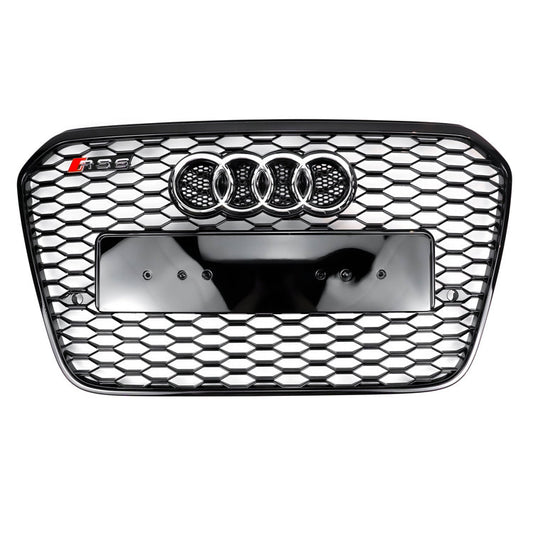 Audi A6 C7 / S6 2012-2015 pre-facelift RS6 Style Honeycomb Front Bumper Grille Blcak Grill