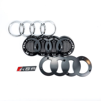 2012-2015 Audi A6 C7/S6 pre-facelift RS6 Style Honeycomb Front Bumper Grille Blcak Grill