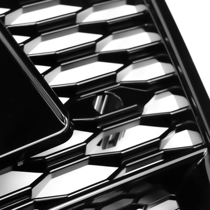 2012-2015 Audi A6 A6 Sline S6 C7 Black Front Bumper Grill With Quattro RS6 Style Honeycomb Grill