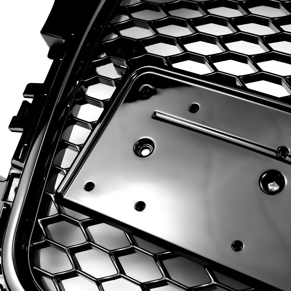 RS3 Style Gloss Black Honeycomb Grille for 2008-2013 Audi A3 S3 8P Front Bumper