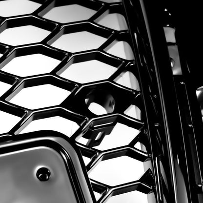 2008-2013 Audi A3 S3 8P To RS3 Style Honeycomb Front Bumper Grille Gloss Black