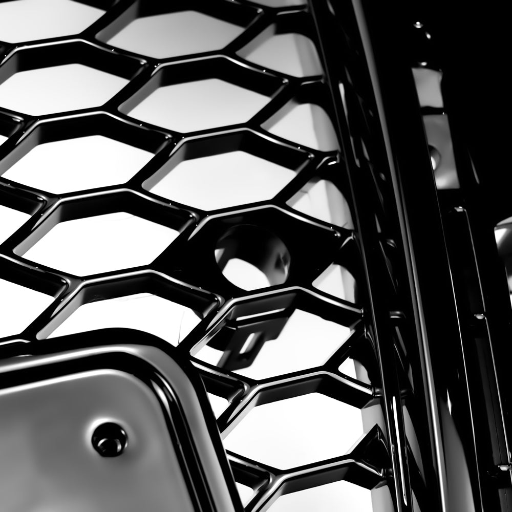 RS3 Style Gloss Black Honeycomb Grille for 2008-2013 Audi A3 S3 8P Front Bumper