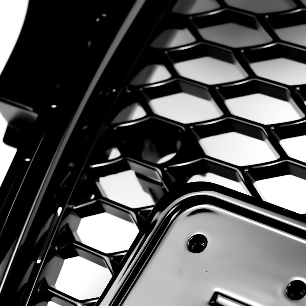 2008-2013 Audi A3 S3 8P To RS3 Style Honeycomb Front Bumper Grille Gloss Black