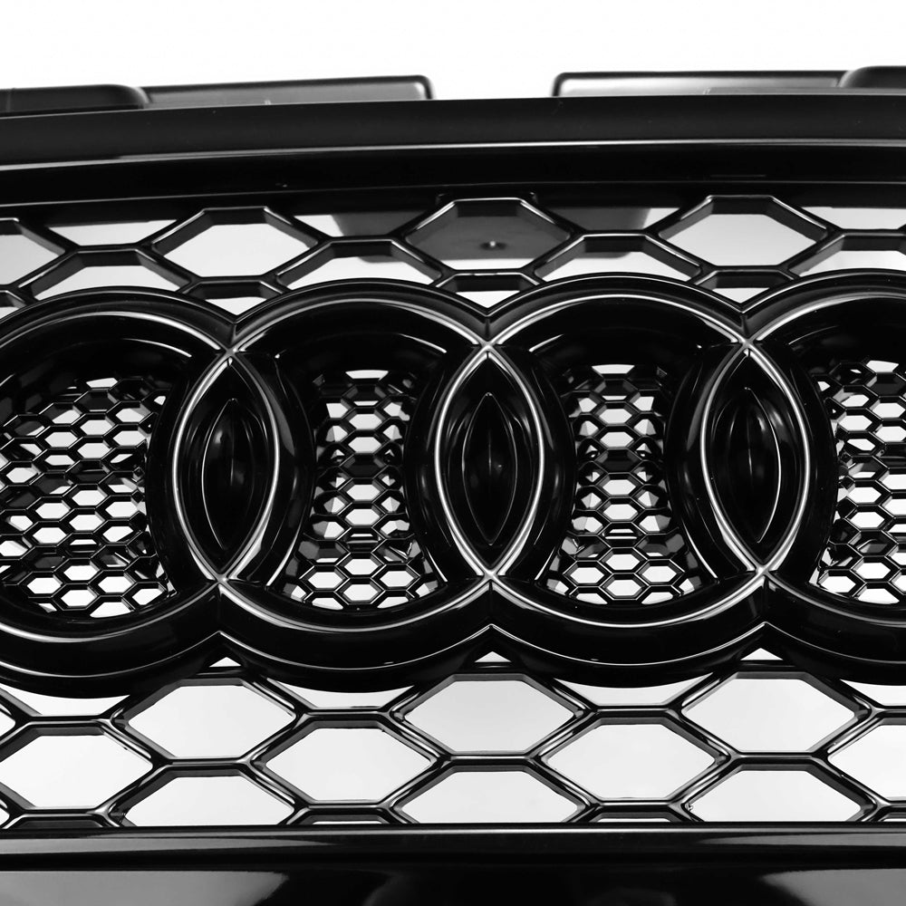 2008-2013 Audi A3 S3 8P Honeycomb Front Bumper Grill RS3 Style Gloss Black Grille