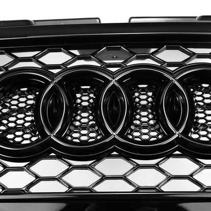 RS3 Style Gloss Black Honeycomb Grille for 2008-2013 Audi A3 S3 8P Front Bumper