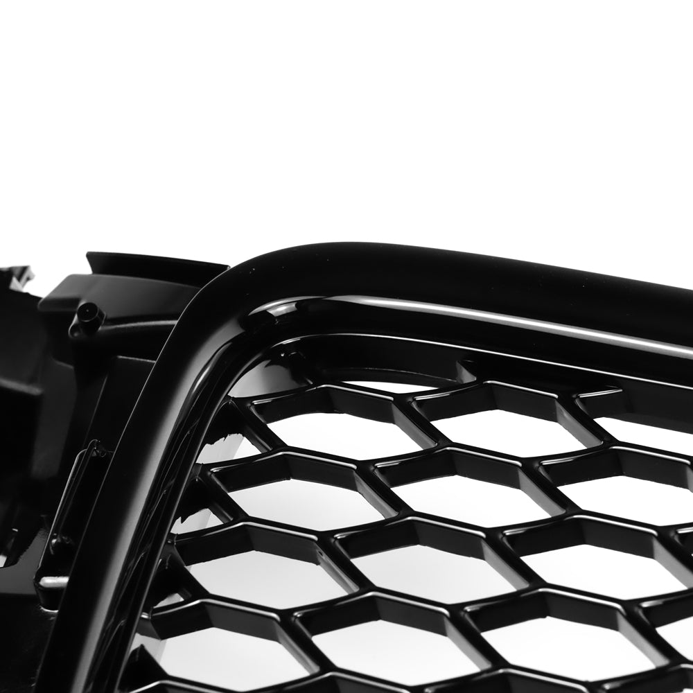 RS4 Style Gloss Black Honeycomb Grille for 2008-2012 Audi A4 A4 Avant S4 B8 Sport Mesh Grill