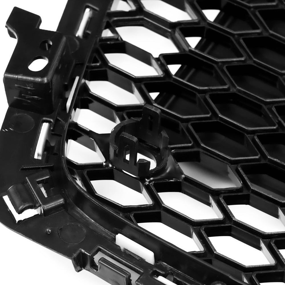 RS4 Style Gloss Black Honeycomb Grille for 2008-2012 Audi A4 A4 Avant S4 B8 Sport Mesh Grill