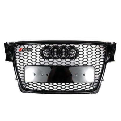 2008-2012 Audi A4 A4 Avant S4 B8 To RS4 Style Honeycomb Sport Mesh Gloss Black Grille