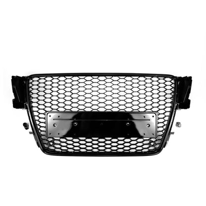 RS5 Style Black Honeycomb Grille for 2008-2012 Audi A5 S5 B8 Hood Sport Mesh Replacement