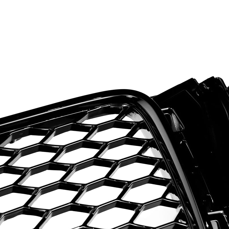 RS5 Style Black Honeycomb Grille for 2008-2012 Audi A5 S5 B8 Hood Sport Mesh Replacement