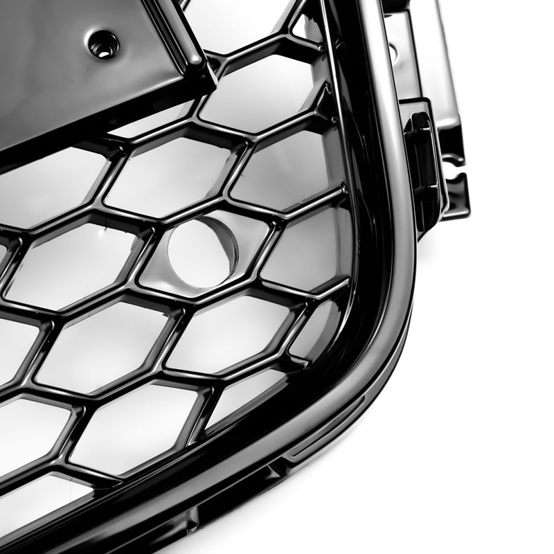 RS5 Style Black Honeycomb Grille for 2008-2012 Audi A5 S5 B8 Hood Sport Mesh Replacement