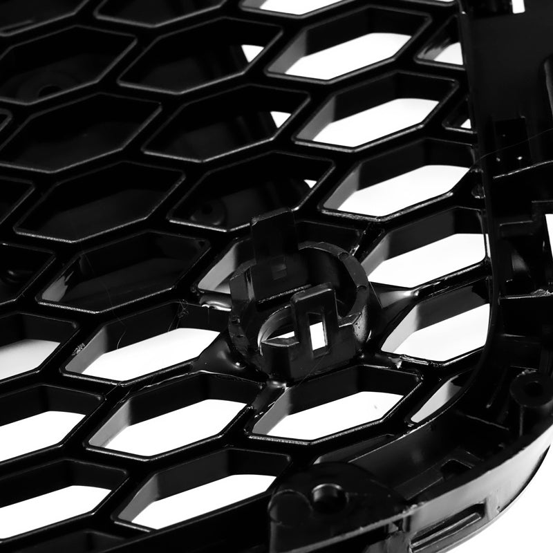 RS5 Style Black Honeycomb Grille for 2008-2012 Audi A5 S5 B8 Hood Sport Mesh Replacement