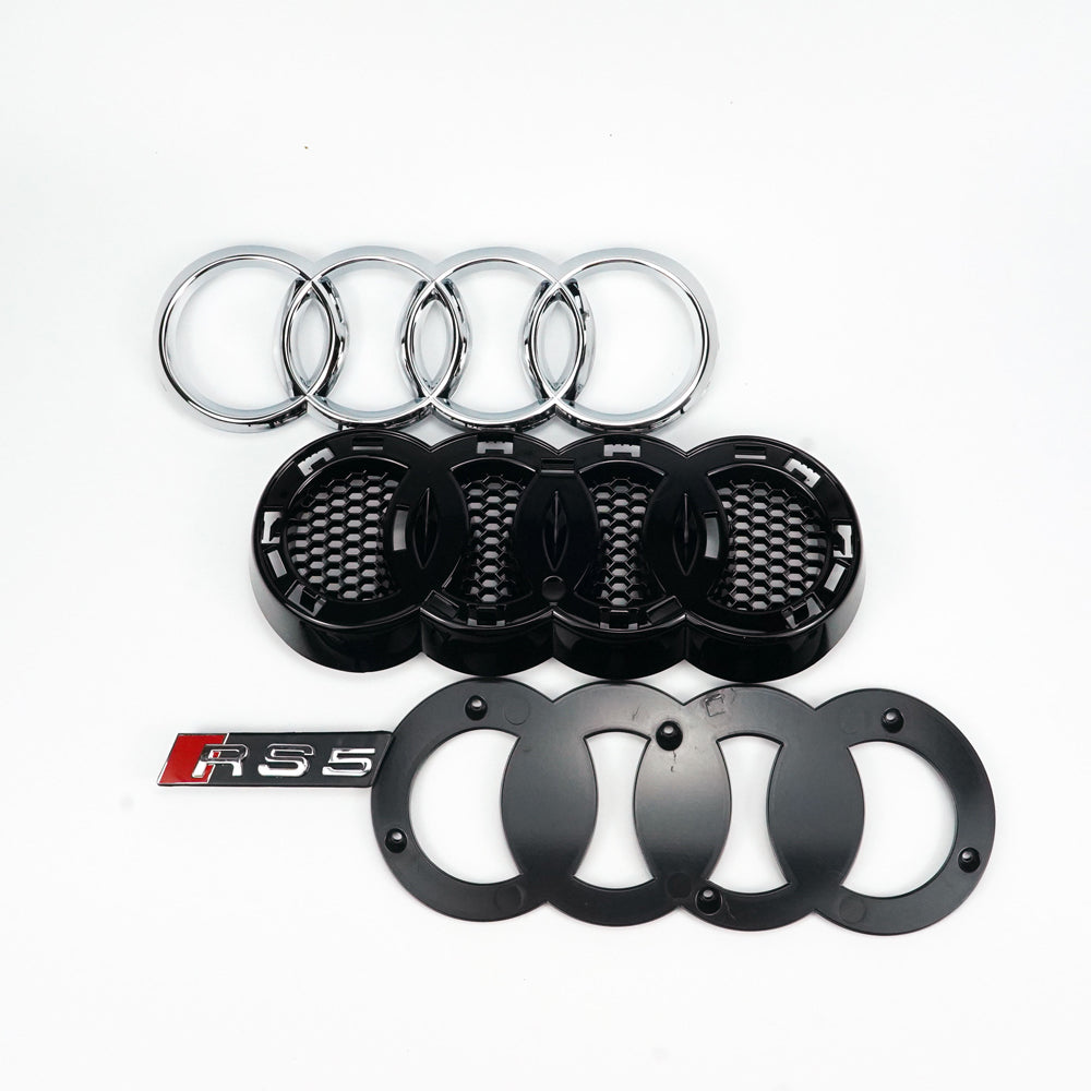 2012-2016 Audi A5/S5 B8.5 To RS5 Style Honeycomb Mesh Front Bumper Grill Black Grille