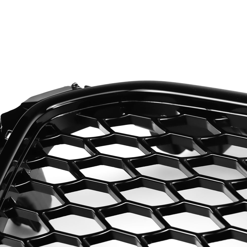RS3 Style Black Honeycomb Grille for 2013-2016 Audi A3 S3 Front Hood Bumper Replacement