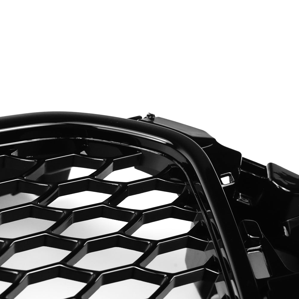 RS3 Style Black Honeycomb Grille for 2013-2016 Audi A3 S3 Front Hood Bumper Replacement