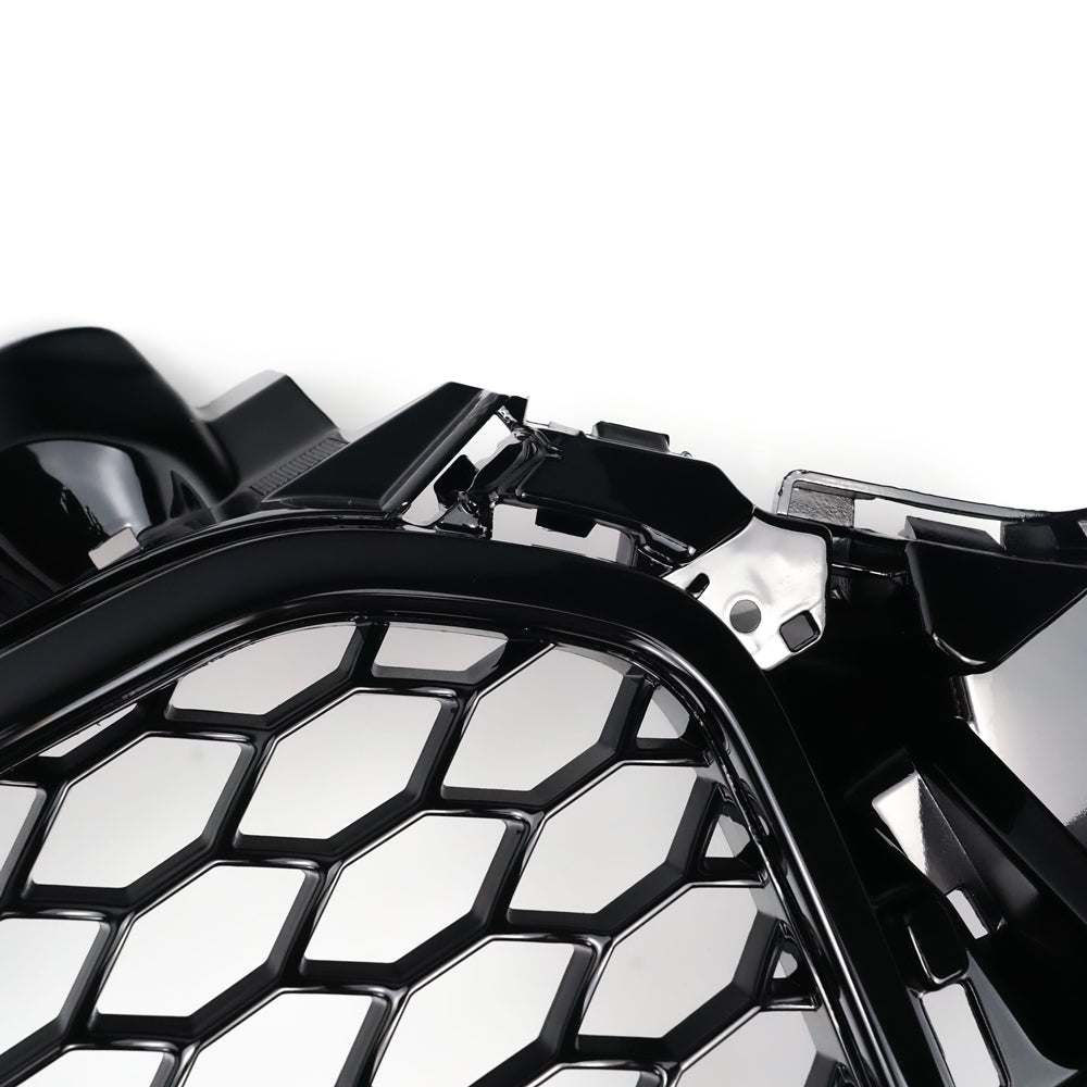 RS3 Style Black Honeycomb Grille for 2013-2016 Audi A3 S3 Front Hood Bumper Replacement