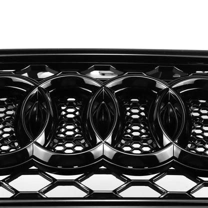 RS3 Style Black Honeycomb Grille for 2013-2016 Audi A3 S3 Front Hood Bumper Replacement