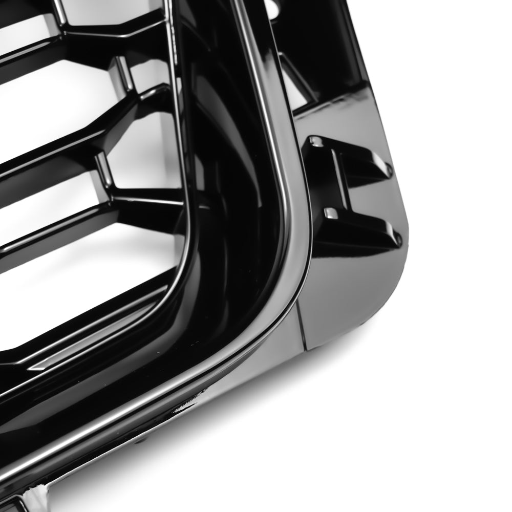2016-2019 Audi A4/A4 S-Line/S4 B9 To RS4 Style Honeycomb Mesh Grill Front Bumper Gloss Black Grille