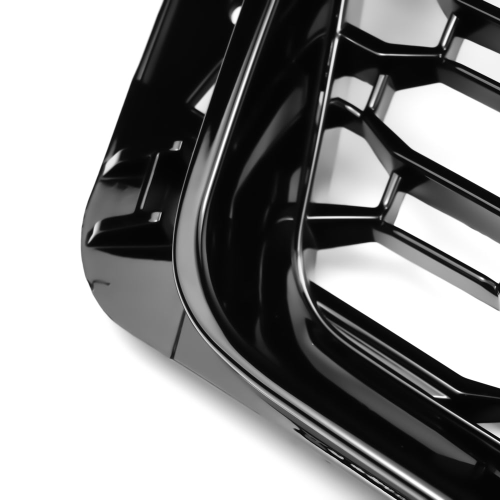 2016-2019 Audi A4/A4 S-Line/S4 B9 To RS4 Style Honeycomb Mesh Grill Front Bumper Gloss Black Grille