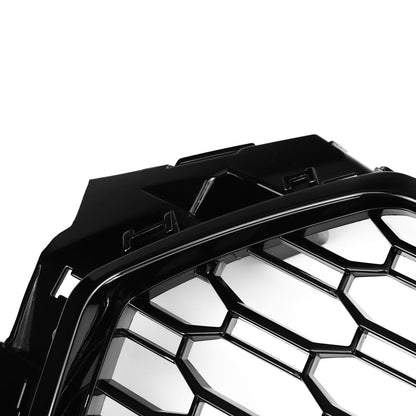 2016-2019 Audi A4/A4 SLine/S4 B9 Honeycomb RS4 Style Front Bumper Grille Gloss Black