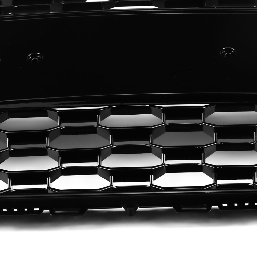 2016-2019 Audi A4/A4 S-Line/S4 B9 To RS4 Style Honeycomb Mesh Grill Front Bumper Gloss Black Grille