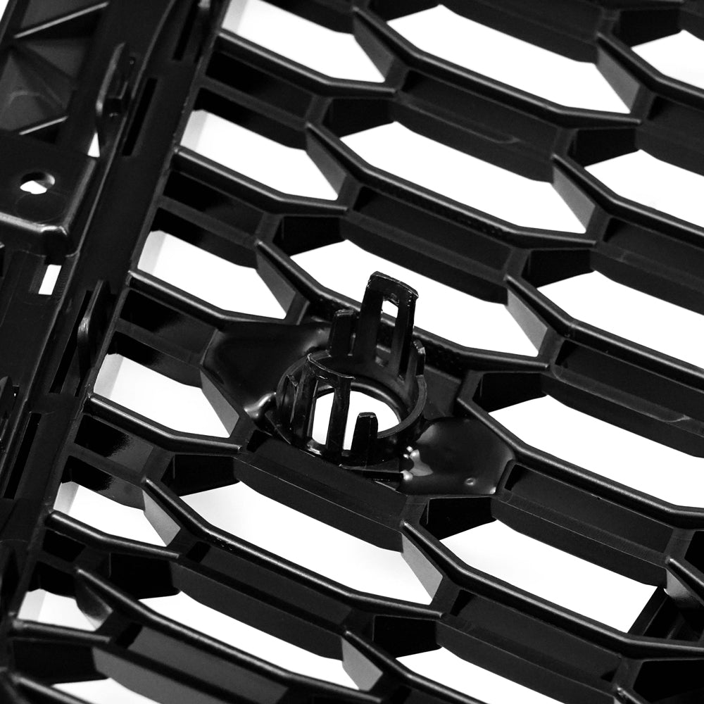 2016-2019 Audi A4/A4 S-Line/S4 B9 To RS4 Style Honeycomb Mesh Grill Front Bumper Gloss Black Grille