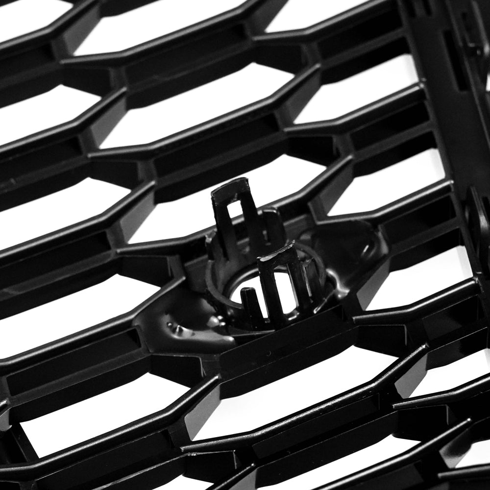 2016-19 Audi A4 A4 SLine S4 B9 Honeycomb RS4 Style Front Bumper Grille Gloss Black
