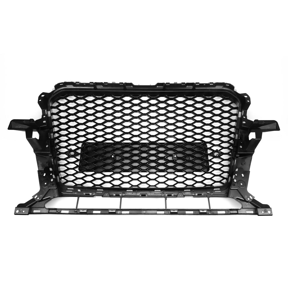 RSQ5 Style Gloss Black Honeycomb Grille for 2013-2017 Audi Q5 SQ5, Sport Mesh Front Grill
