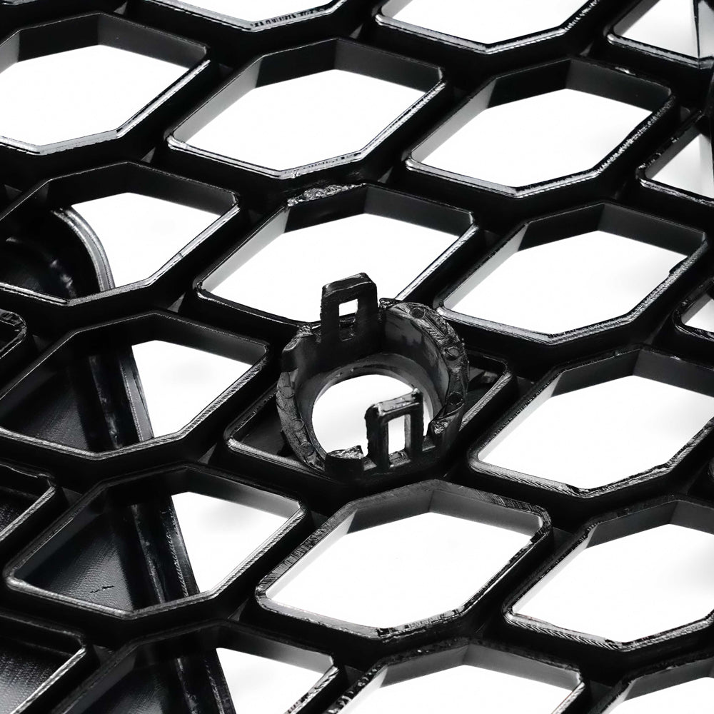 RSQ5 Style Gloss Black Honeycomb Grille for 2013-2017 Audi Q5 SQ5, Sport Mesh Front Grill