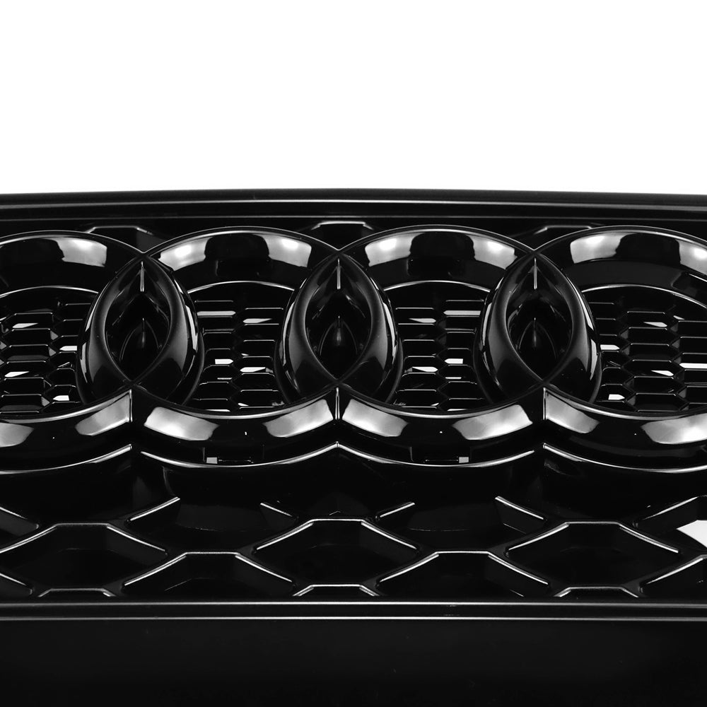 RSQ5 Style Gloss Black Honeycomb Grille for 2013-2017 Audi Q5 SQ5, Sport Mesh Front Grill