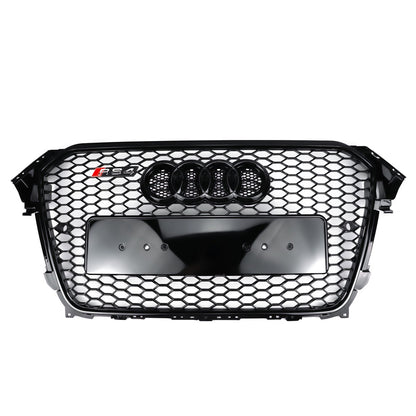 Audi B8.5 A4|A4 Sline|S4 2012-2016 Front Grill RS4 Honeycomb Mesh Hex Black Grill
