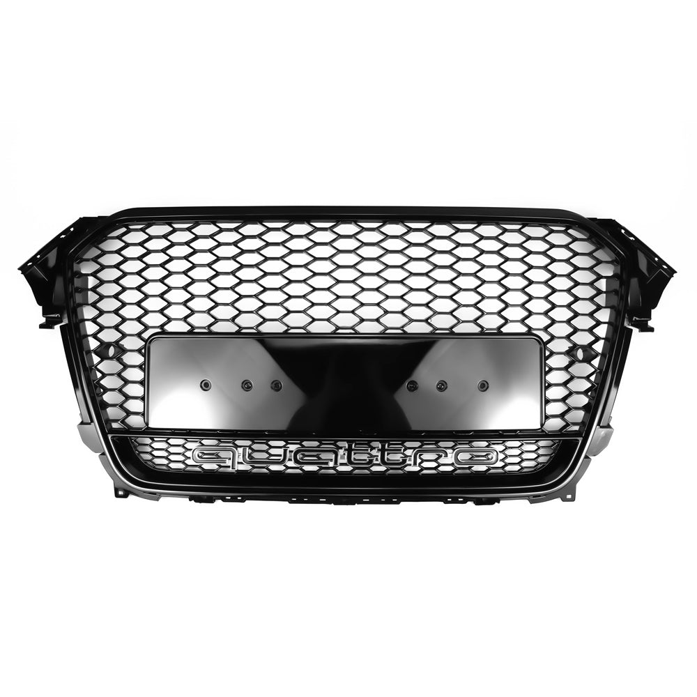 2012-2016 Audi A4/S4 B8.5 To RS4 Style With Quattro Front Bumper Grill Replacement Black Grille