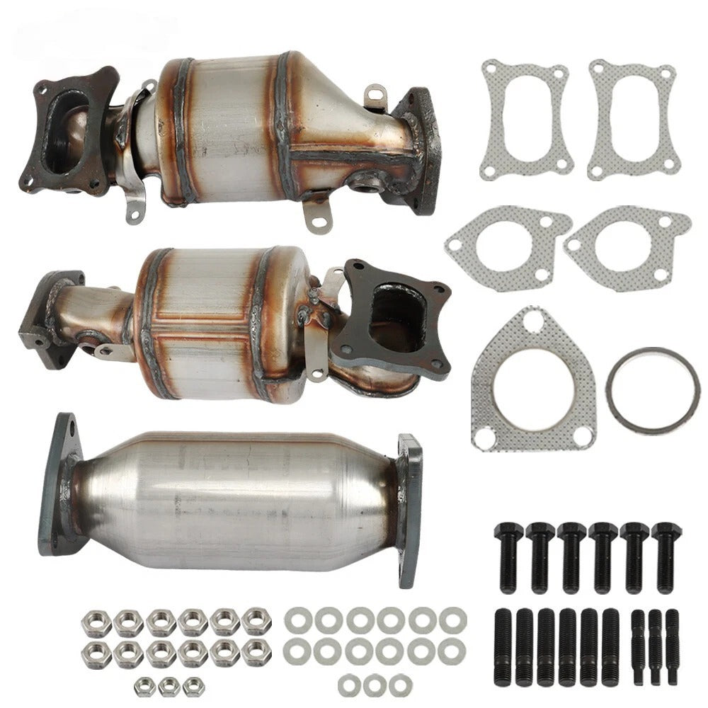 3Pcs Catalytic Converter Set For 2009-2015 Honda Pilot V6 3.5L 45131-45132-16447