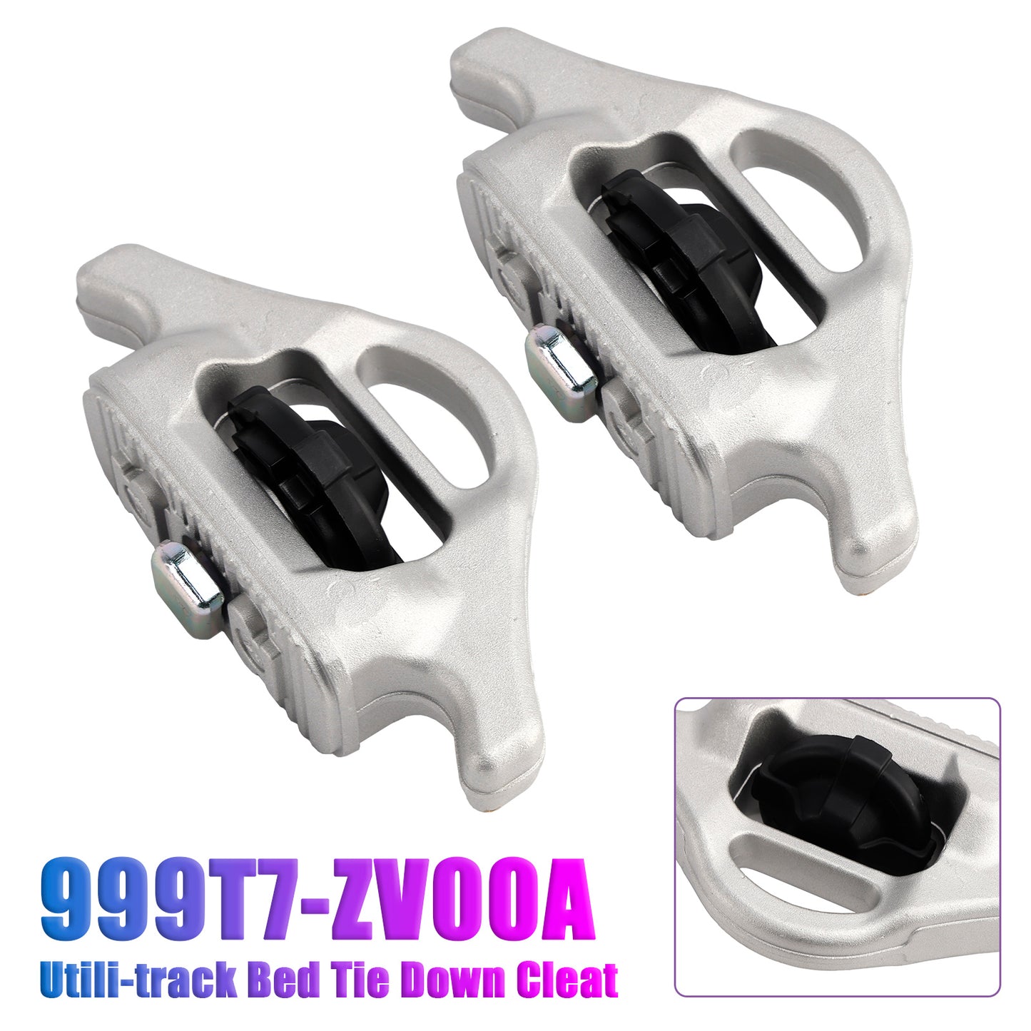2005-2025 Nissan Frontier 999T7-ZV00A 2 Pcs Utili-track Bed Tie Down Cleat