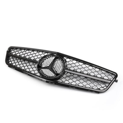 Mercedes Benz 2008-2014 C-Class W204 C250 C300 C350 Front Bumper Grill Black Replacment Grill