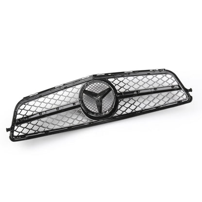 Mercedes Benz 2008-2014 C-Class W204 C250 C300 C350 Front Bumper Grill Black Replacment Grill