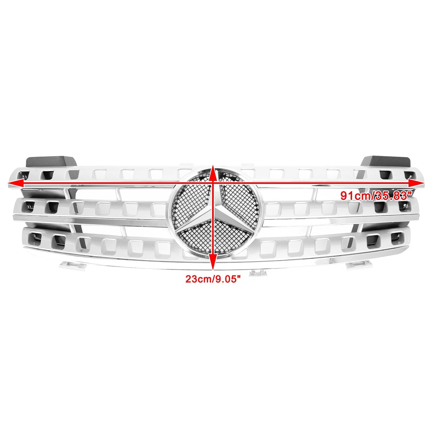 2005-2008 Mercedes Benz ML-Class W164 ML320/300/350/500 Front Grille Chrome Black Grille
