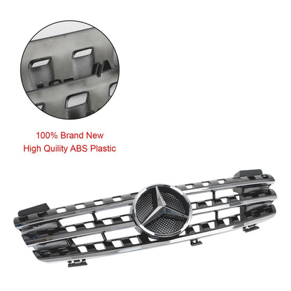 2005 2006 2007 2008 Mercedes Benz ML-Class W164 Blcak Front Grill Bumper Replacement Grille W/ Star Emblem